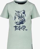 Unsigned jongens T-shirt lichtgroen met tijger - Maat 98/104