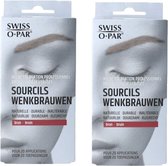 SWISS O-PAR - Wenkbrauwen + wimperkleur Bruin - 2 pak - Wimper en wenkbrauw verf