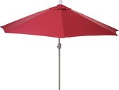 Cosmo Casa Parasol - Parasol - Halfronde Parla - Halve Paraplu - Balkonparasol - UV 50+ - Polyester/Aluminium - 3kg - 270cm - Bordeaux - Zonder Standaard