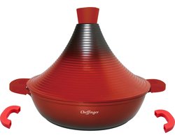 Cheffinger Tajine - Luxe Aluminium Tajine inductie - Ø32cm - Rood
