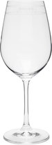 Riviera Maison Wijnglas Rode Wijn Transparant met tekst - RM Vin Rouge klassiek wijnglas op voet max inhoud 485 ml