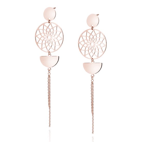 925 sterling zilveren oorstekers met een ketting