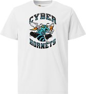 Cyber ​​​​Hornets - Unisexe - 100% Katoen Bio - Couleur Wit - Taille 2XL | Cadeau Bitcoin| cadeau crypto| T-shirt Bitcoin| T-shirt crypto| Chemise crypto| Chemise Bitcoin| Produits Bitcoin| Produits cryptographiques| Vêtements Bitcoin