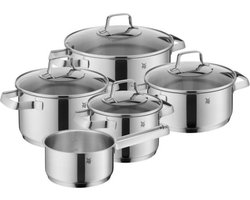 WMF Belmont - Pannenset - 5-delig - RVS - Met Deksel - Geschikt voor alle warmtebronnen