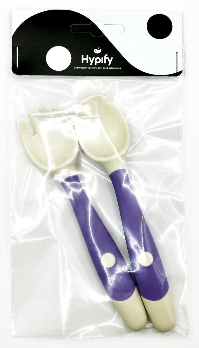 Hypify® - Buigbare Vork & Lepel - Siliconen - Buigbaar - Veilig voor kinderen - Veilig materiaal - Paars - Speels eten! van Hypify — afbeelding 3
