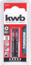 KWB torsie bitset - PZ1 Pozidriv 1 - Lengte 50 mm - Hoge torsieweerstand - 122151 - 2 stuks