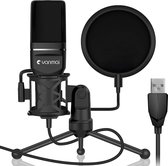 Yanmai SF-777 - PC-microfoon - Professionele USB-condensatormicrofoon - voor pc/laptop - plug & play - met dubbellaags popfilter en statiefstandaard - voor studio-opname -uitzendingen - gamen - Podscasts opnemen