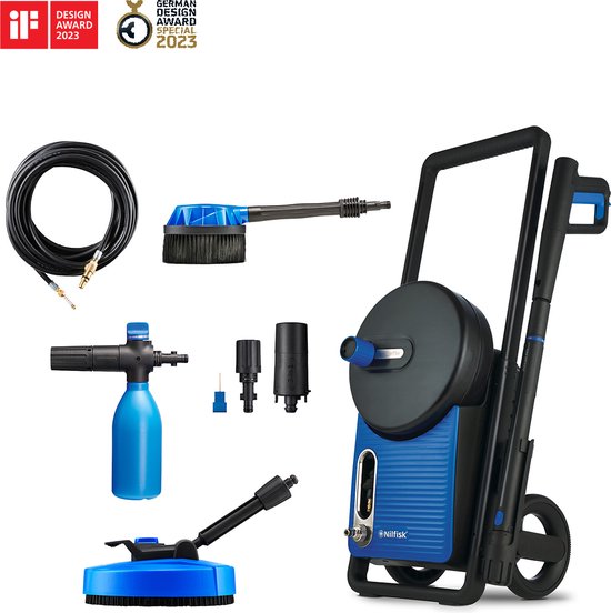 Nilfisk Excellent 180-12 Smart Assistant- hogedrukreiniger - 180Bar - 12m slang - Smart Assistant - Patio Cleaner - Drain Tube - Autobrush