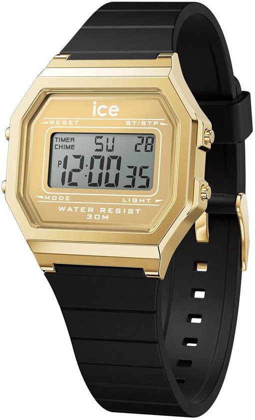 ICE watch digit retro - Metal gold mirror - Black - Small 022731