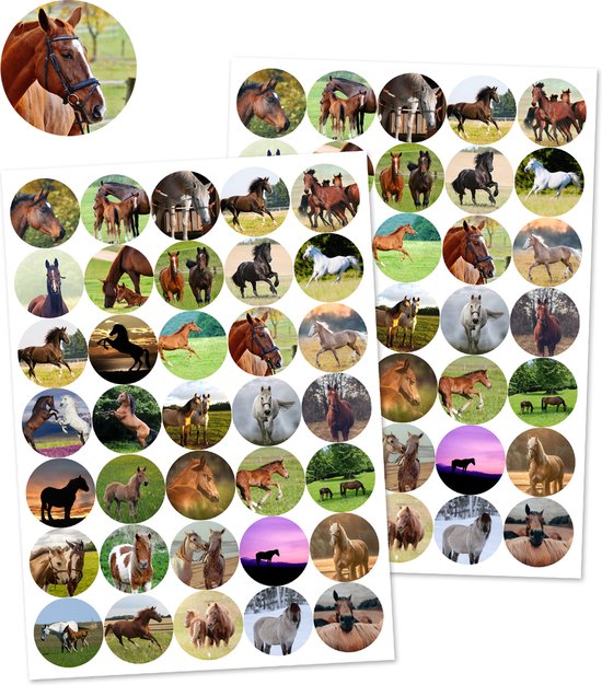 Adesivi Speel Goed 1110069 – Stickers Grandi Con Cavalli, Multicolore