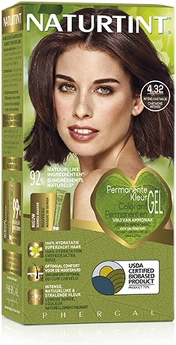 Naturtint Haarkleuring 4.32 Intens Kastanje 165ML
