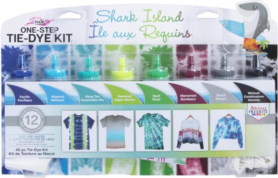 Tulip One-Step Tie Dye - Kit de teinture en une étape Shark Island 45 pièces
