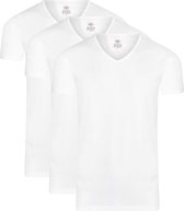 Mario Russo T-shirts - T-shirts Heren - Onder Shirts - Katoen - 3-pack - V-Hals - XXL - Wit