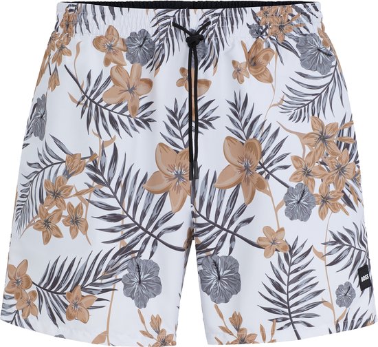 HUGO BOSS Piranha swim shorts - heren zwembroek - wit dessin - Maat: