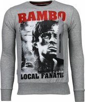 Rambo - Rhinestone Sweater - Grijs