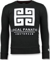 Greek Border - Leuke Sweater Heren - 6350Z - Zwart