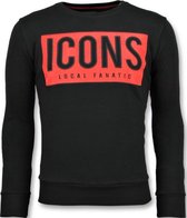 ICONS Block - Leuke Sweater Heren - 6355Z - Zwart