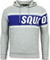 Trui met Capuchon - Grijze Hoodie Heren - Blauw