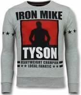 Mike Tyson Trui - Iron Mike Heren Sweater -Truien Mannen - Grijs