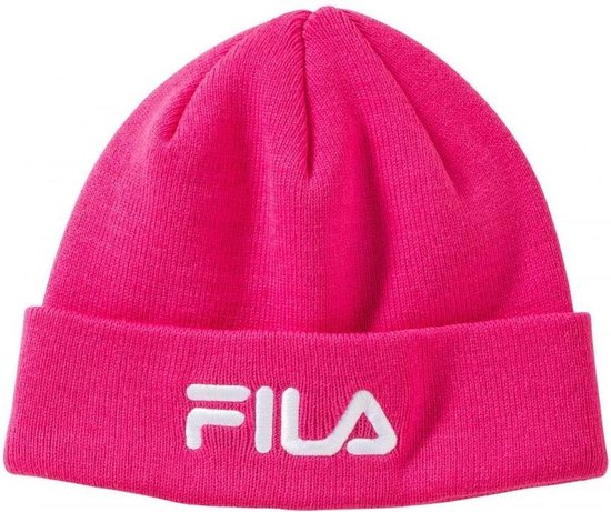 FILA Jongens winter accessoires FILA Unisex beanie logo roze ONE | bol.com