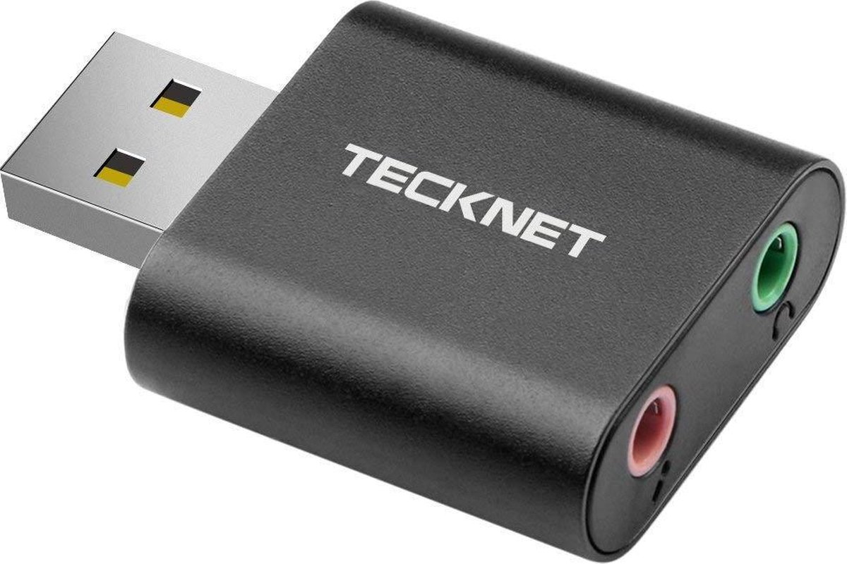 Tecknet USB naar Audio Adapter | Externe Stereo Sound Adapter Aluminum |  externe... | bol.com