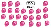 200x Super kwaliteit ballonnen metallic pink 36cm