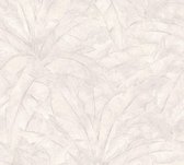 BLADEREN BEHANG | Chique botanisch - zilver wit grijs - A.S. Création Metropolitan Stories
