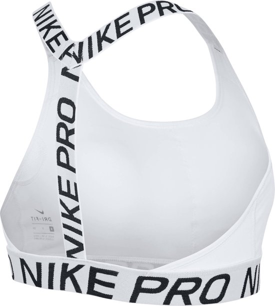 Eigenaardig Eenheid St Nike Classic Pro Bra T Back Sportbeha Dames - White/White/Black | bol.com