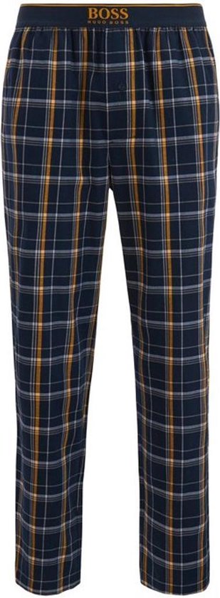 Hugo Boss - Heren Dynamic Pyjama Broek Navy Geel - L | bol.com