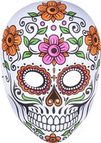 SMIFFYS - Gekleurd skeletten masker Halloween - Maskers > Half maskers
