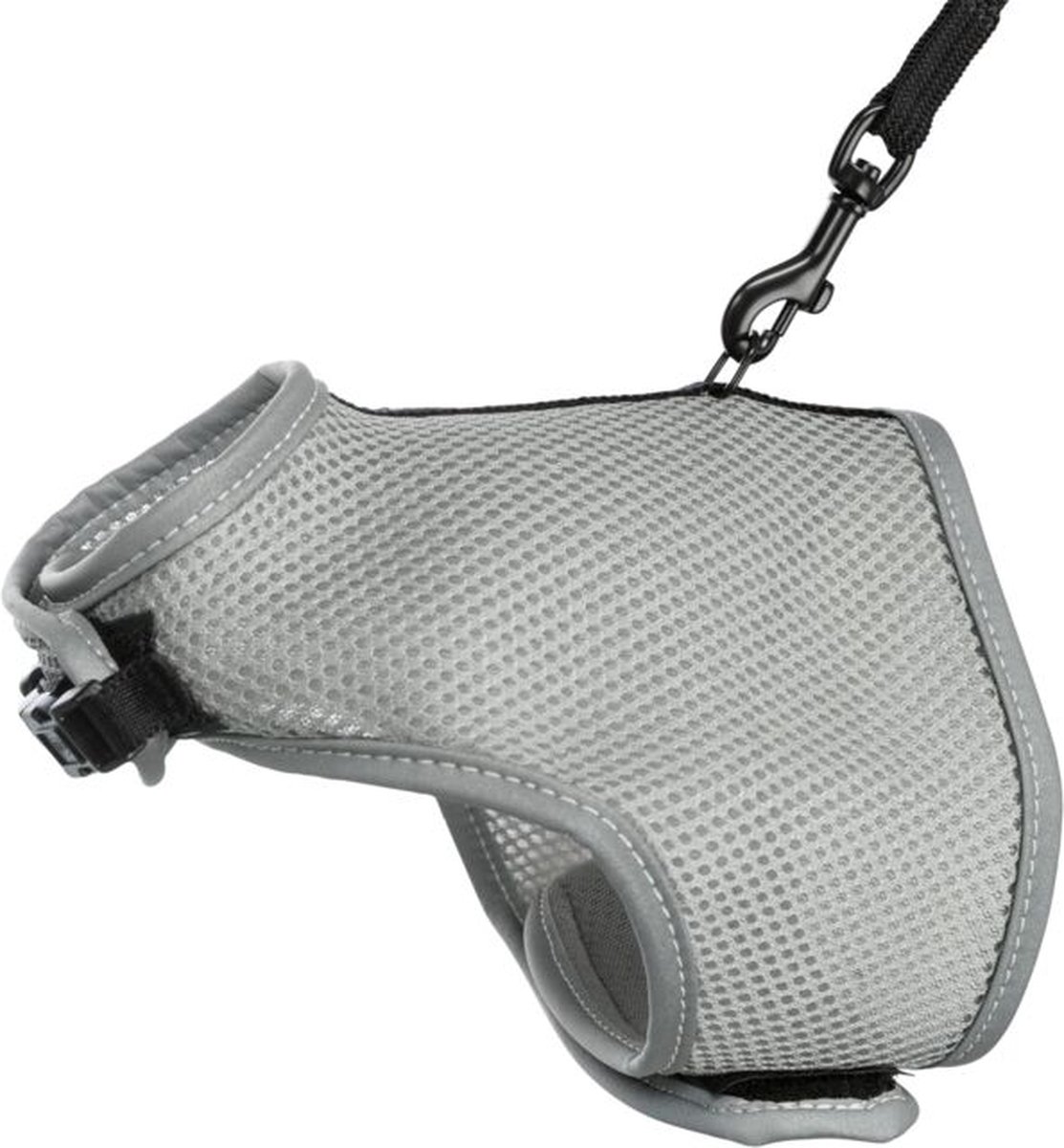 Trixie softtuigje met riem voor de kat Grijs