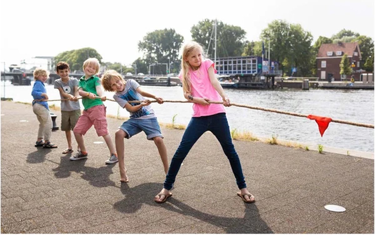 BS Toys Touwtrekken – 10 Meter Lang Touw met Opbergtas – Sportief Buitenspel voor Kinderen vanaf 6 Jaar — afbeelding 8
