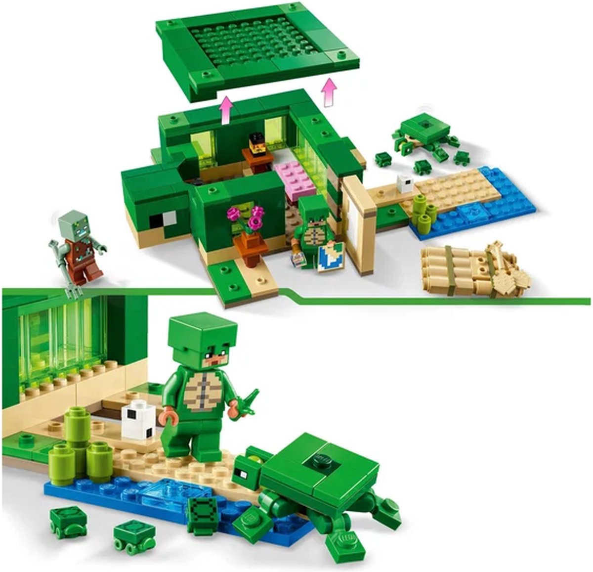 LEGO Minecraft Het schildpadstrandhuis Dieren Speelgoed voor Kinderen vanaf 8 jaar 21254 — afbeelding 10