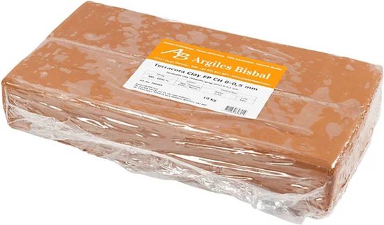 Creativ Company boetseerklei rood met chamotte - 10kg keramiek klei. — afbeelding 3