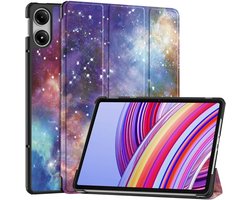 Hoes Geschikt voor Xiaomi Redmi Pad Pro / Poco Pad | Book Case | Magneet Sluiting | Galaxy Print