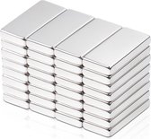 32 stuks magneten sterk neodymium 20 x 10 x 3 mm - extra sterk - magneetbord - super sterke - zeldzame aardmagneten - rechthoekig - keukenkast kantoor whiteboard