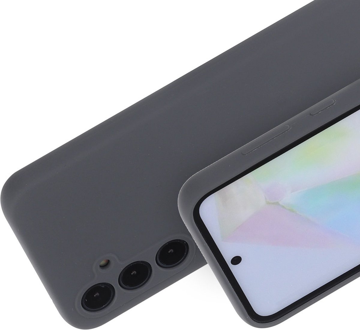 Mobiparts hoesje geschikt voor de Samsung Galaxy A35 5G - Siliconen - Grijs