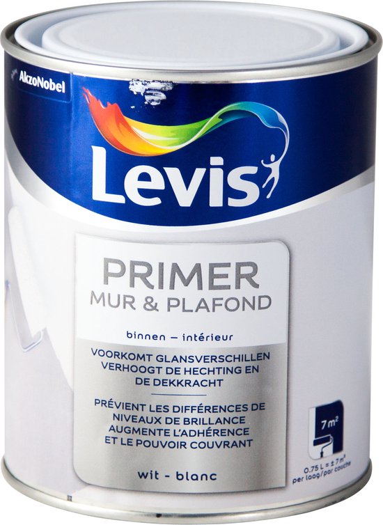 Levis Base de maquillage de murs et plafonds - Matt - Wit - 0 75L