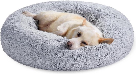 Feandrea PGW039G01 Fluffy Dog Bed, Cat Bed, Doughnut Cushion