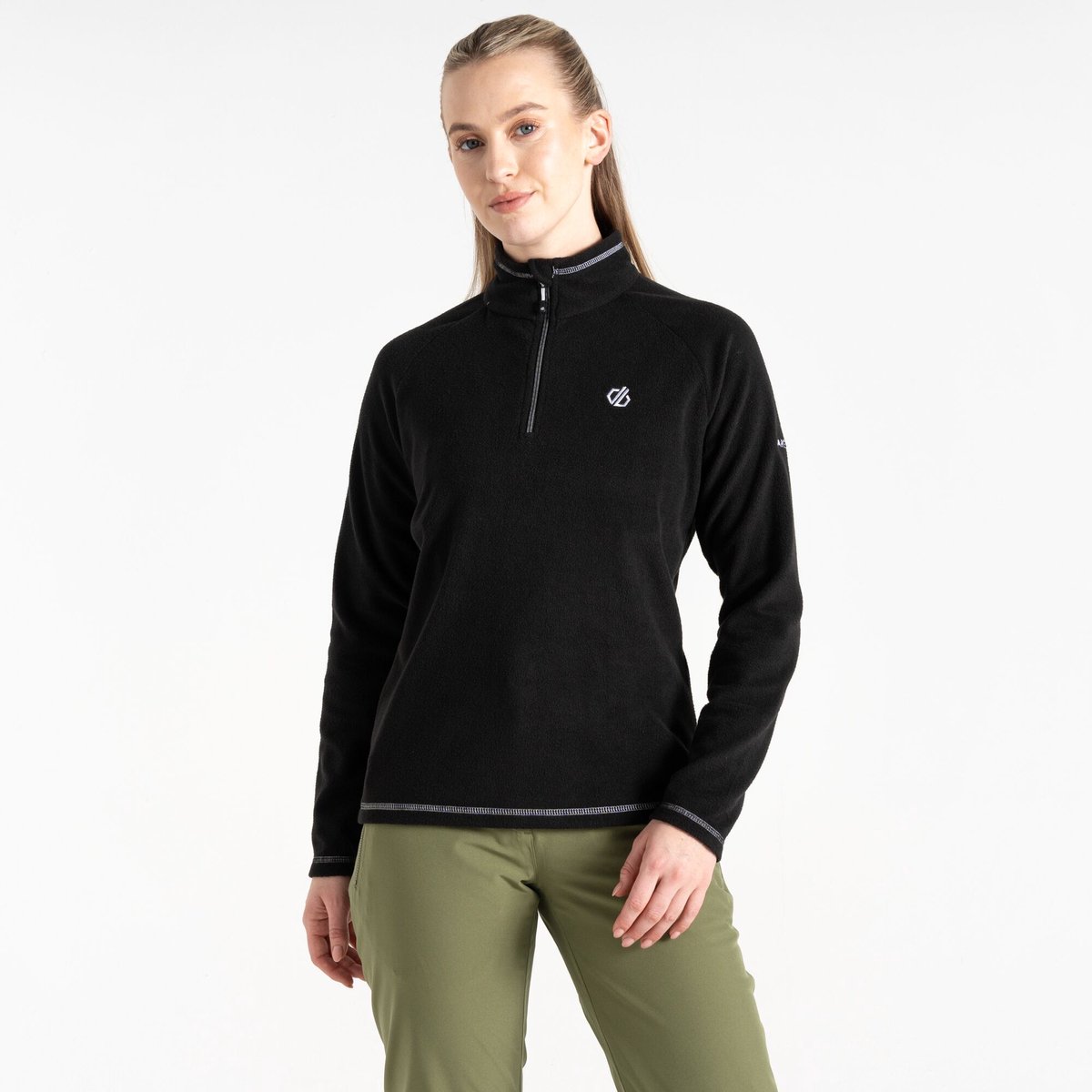 Dare2B Freeform II Lichtgewicht Dames Fleece met halve rits Zwart