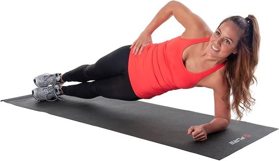 Antislip TPE yogamat voor yoga pilates fitness gymnastiek - zwart met tas en schouderriem Yogamat — afbeelding 5