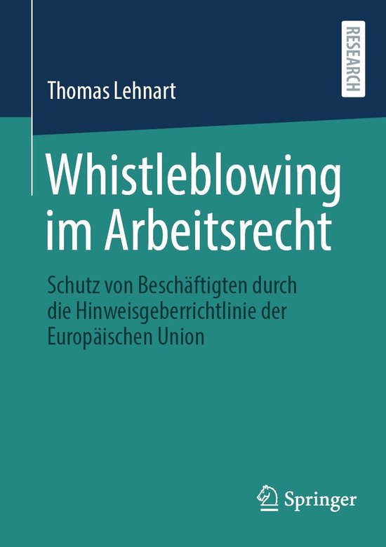 Social Science and Law (German Language) - Whistleblowing im ... - cover