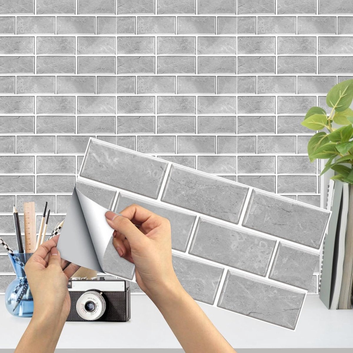 18 stuks tegelstickers - zelfklevende waterdichte wandtegels - keuken badkamer decoratie - 30 x 15 cm Tegelstickers