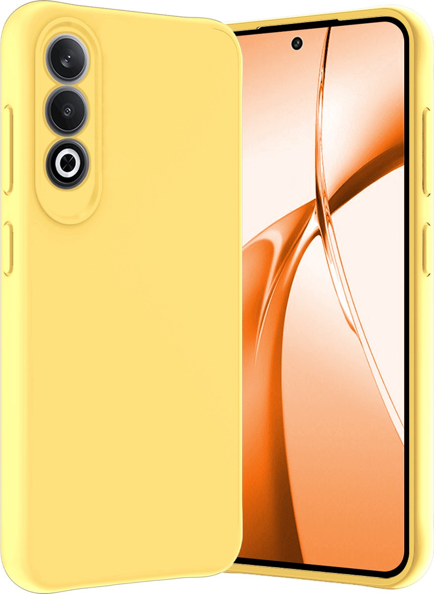 Hoes - Geschikt voor OnePlus Nord CE4 - Sterk & Shockproof - Hoesje Cover - Siliconen Case - Geel