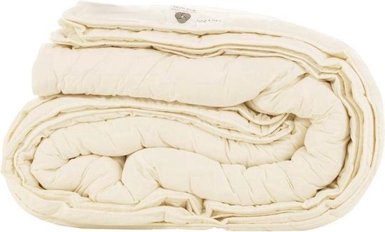 Topmerk Wollen 4-seizoenen dekbed (B-keuze) hoogwaardig 100% wol 4-seizoenen dekbed. Zomer + winter – Tweepersoons – 200x200 cm DUURZAMERE KEUZE