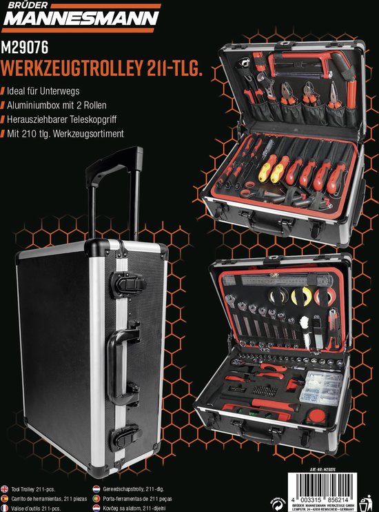 Brüder Mannesmann M 211-430 Assembly Tool Box Jamaica