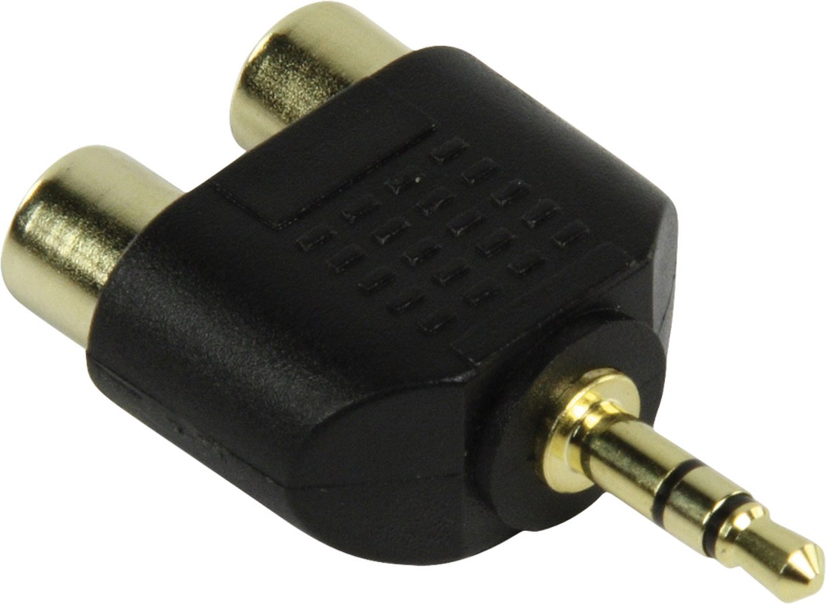 HQ HQSP-010 Audio adapter 3.5mm mannelijk stereo - 2x RCA vrouwelijk