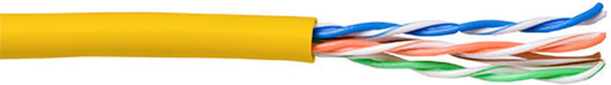 ACT EP580H CAT5E U/UTP Patchkabel Soepel Geel - 100 meter