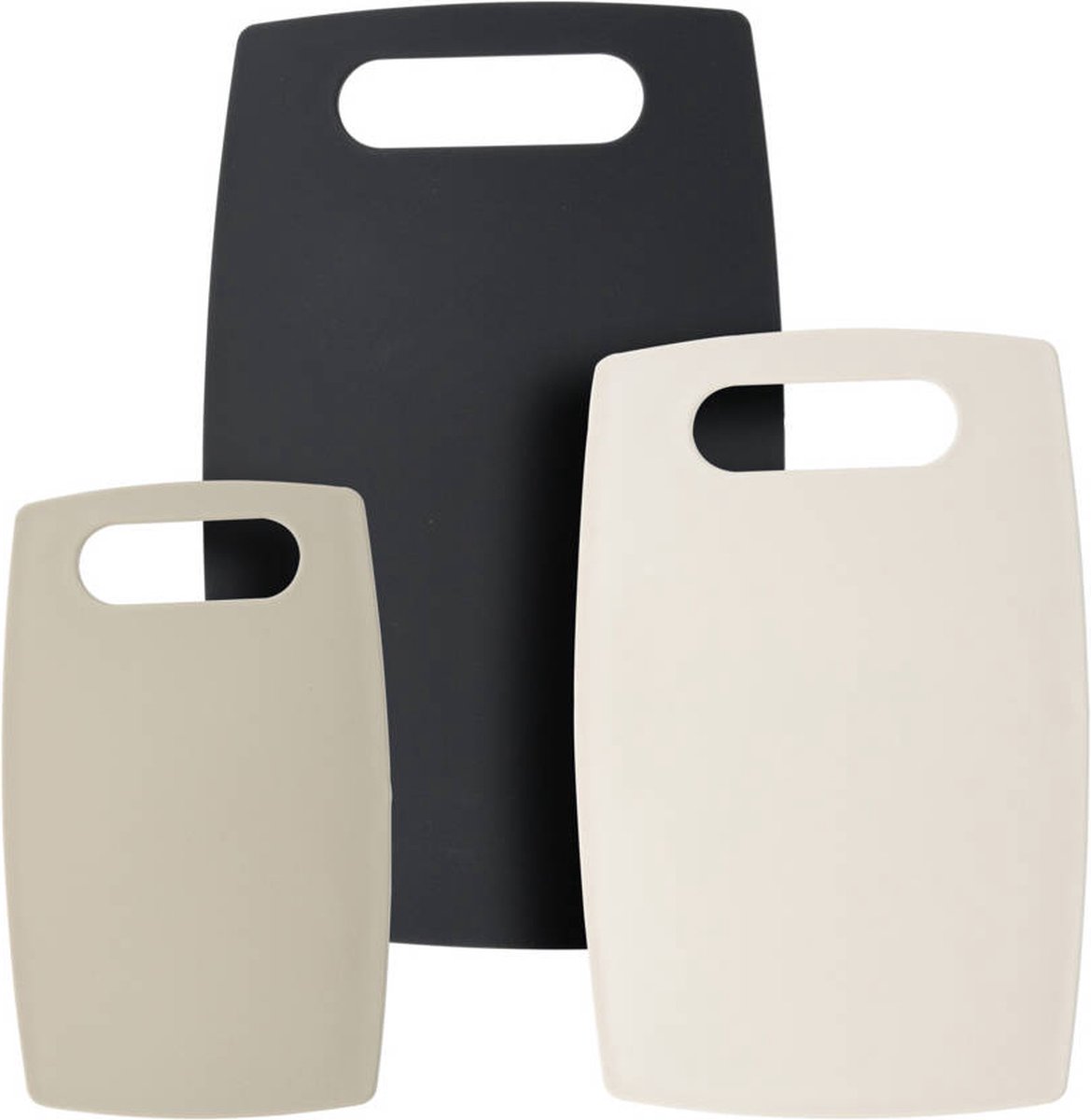 Snijplanken van plastic, set van 3 kleuren