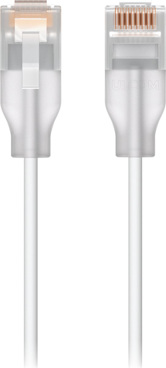 Ubiquiti UACC-Cable-Patch-EL-2M-W netwerkkabel Doorschijnend, Wit Cat6